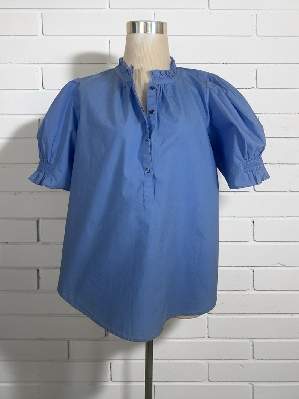 Apiece Apart Los Altos Top Oxford Blue Size M - Picture 2 of 7